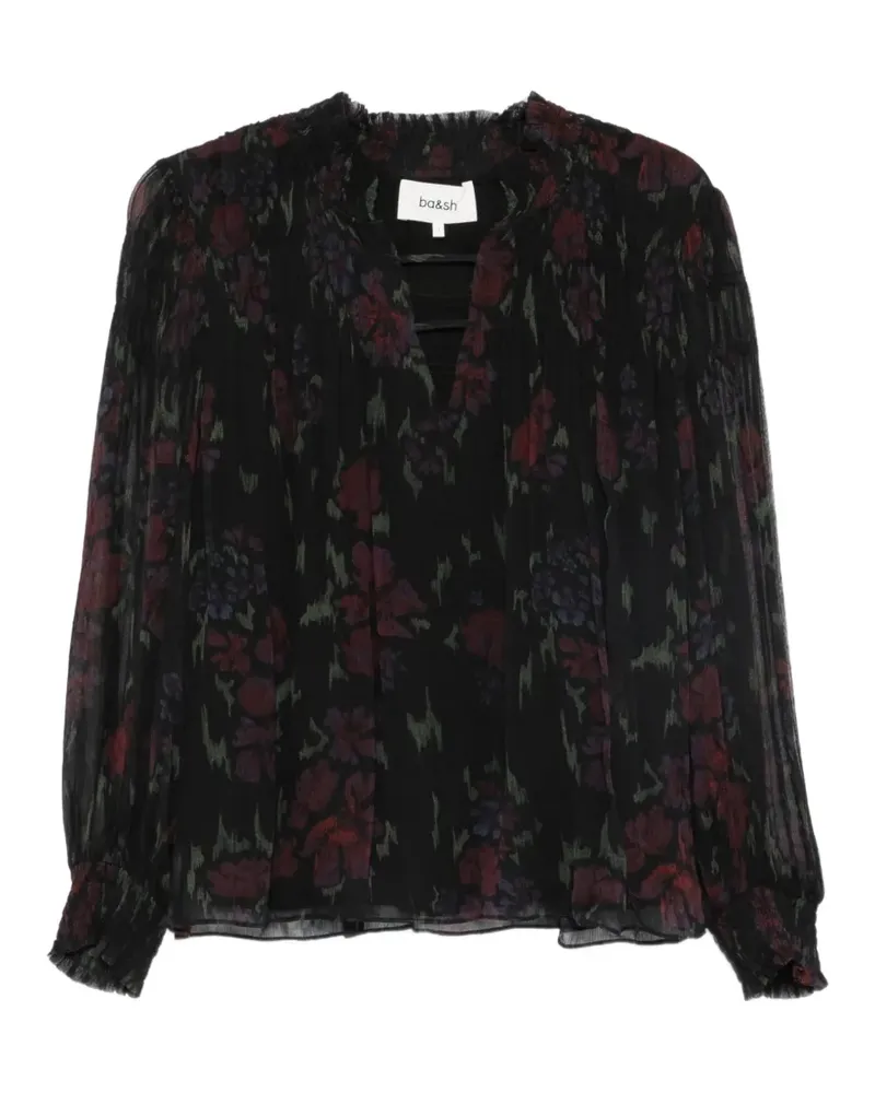 ba&sh Douce Bluse mit Blumenprint - Schwarz Schwarz