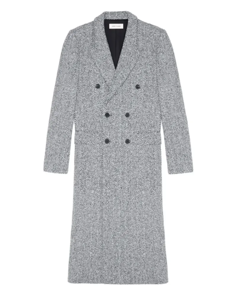 Ernest W. Baker double-breasted herringbone coat - Grau Grau