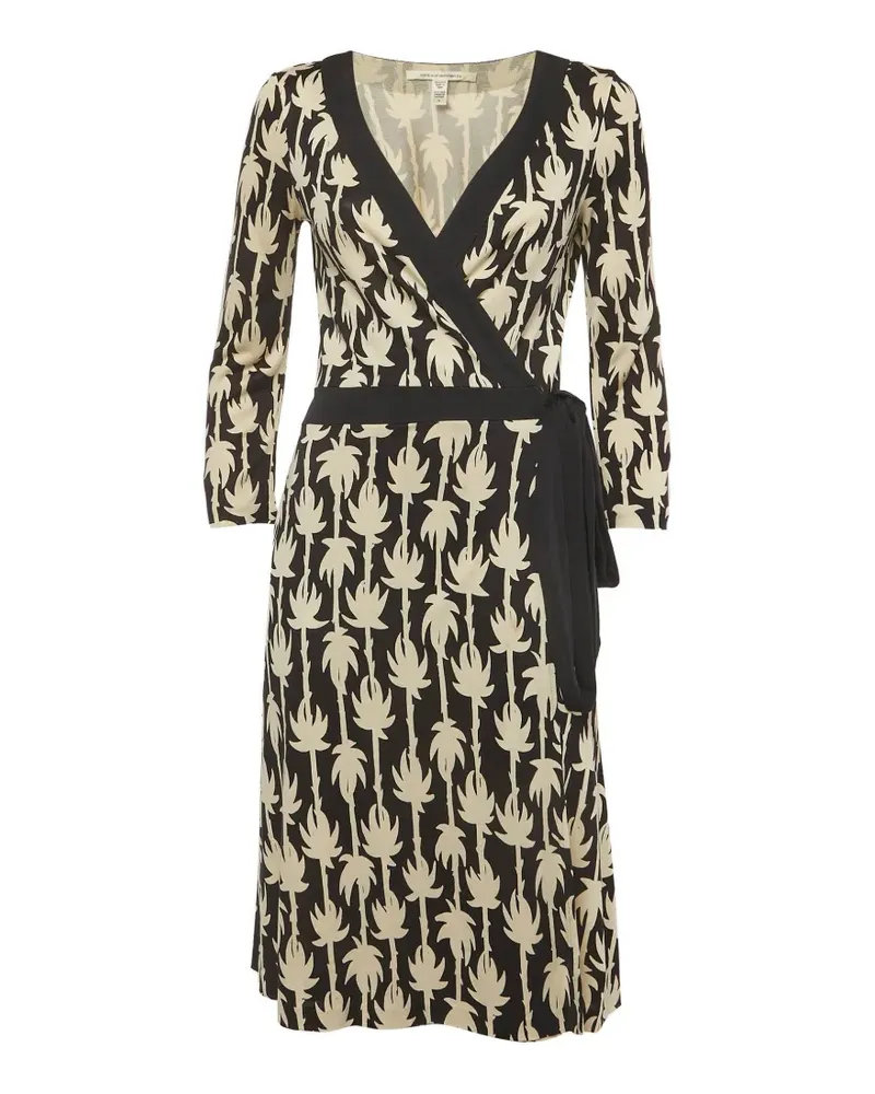 Diane von Furstenberg Kleid mit Palmen-Print - Schwarz Schwarz