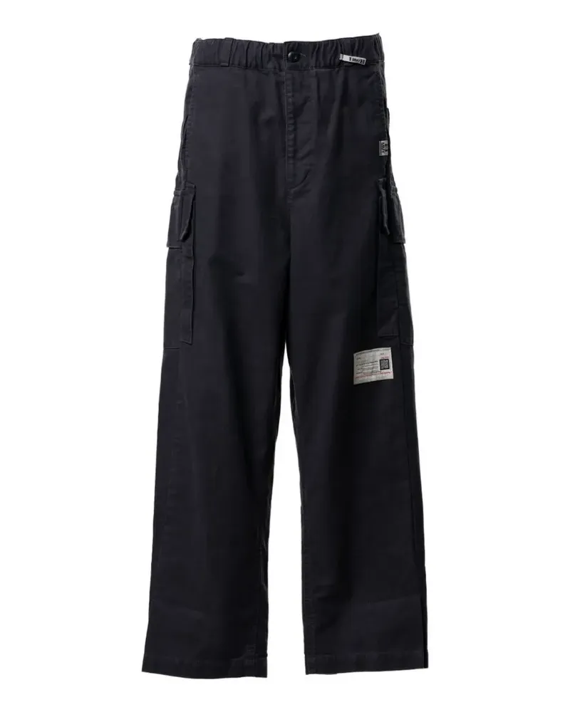 MIHARAYASUHIRO folded cargo pants - Schwarz Schwarz