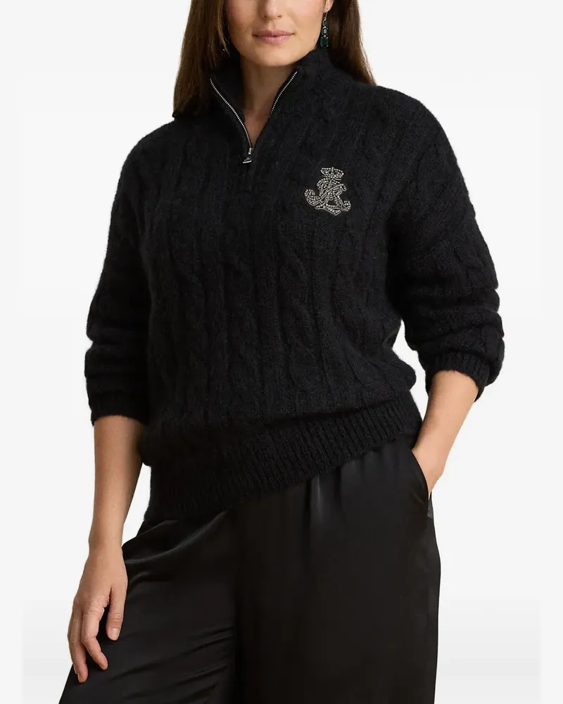 Ralph Lauren half-zip cable-knit sweater - Schwarz Schwarz