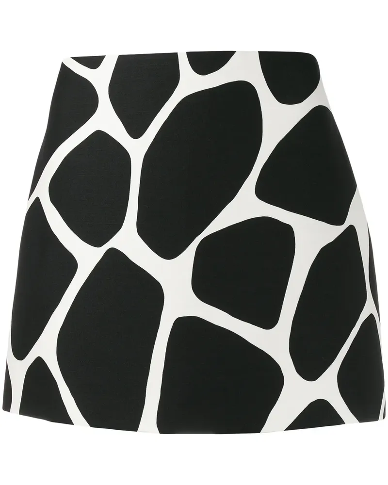 Valentino Garavani Minirock mit Animal-Print - Schwarz Schwarz