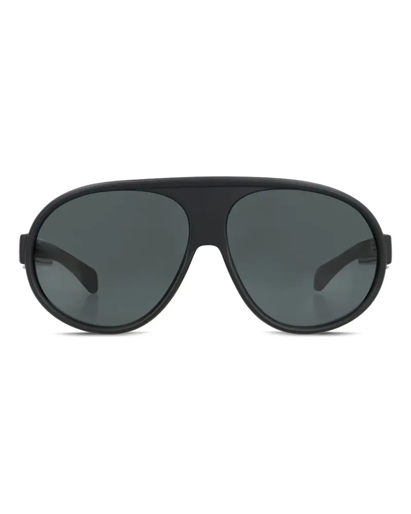 Moncler Sonnenbrille mit Oversized-Gestell - Schwarz Schwarz