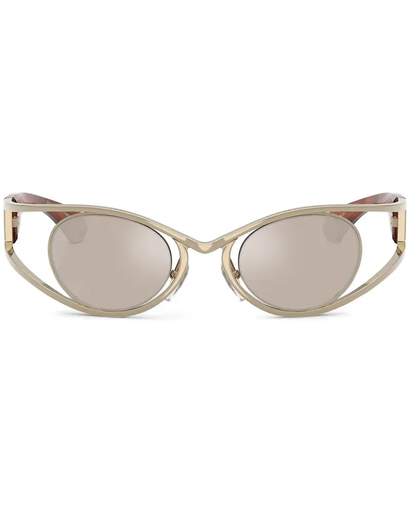 Alain Mikli Sonnenbrille mit rundem Gestell - Gold Gold