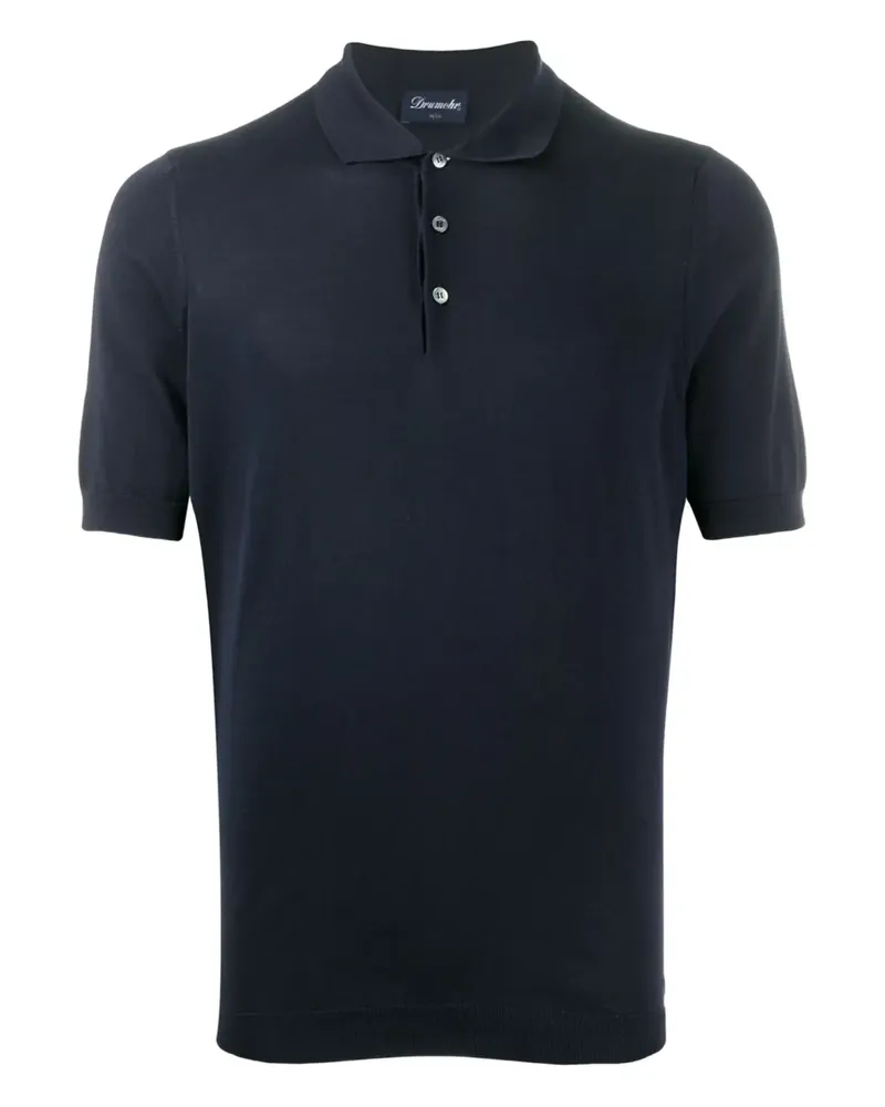 Drumohr  Klassisches Poloshirt - Blau Blau