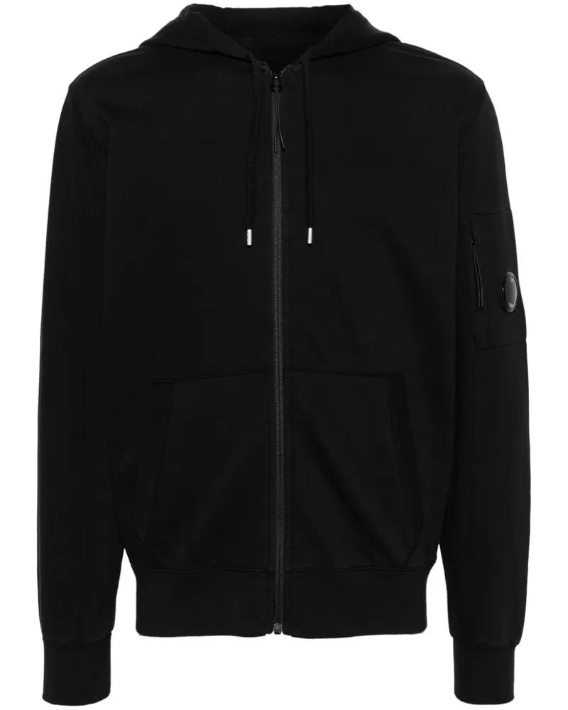 C.P. Company Hoodie mit Logo-Patch - Schwarz Schwarz