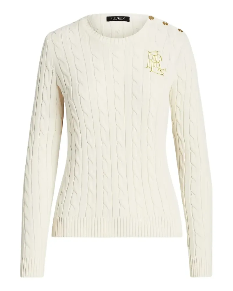 Ralph Lauren Strickpullover mit Knopfdetail - Weiß Weiß