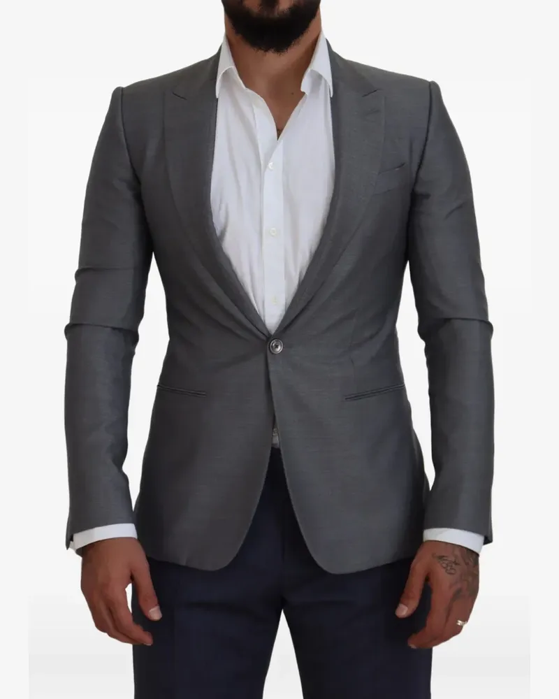 Dolce & Gabbana Sakko mit fallendem Revers - Grau Grau