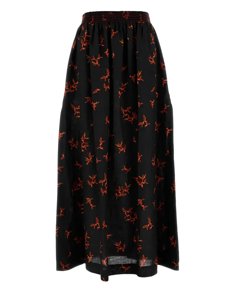 Fendi Rock mit Print - Schwarz Schwarz