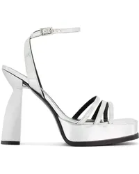 NODALETO Angel F 120mm leather sandals Silver