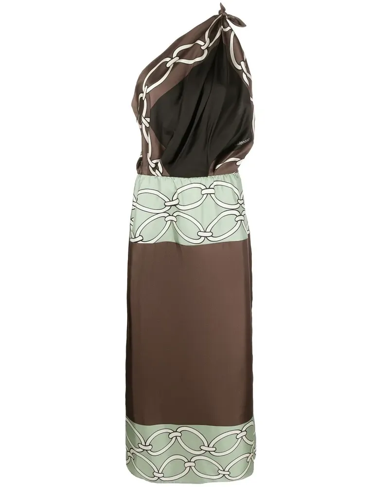 Valentino Garavani One-Shoulder-Midikleid aus Seide - Grün Grün