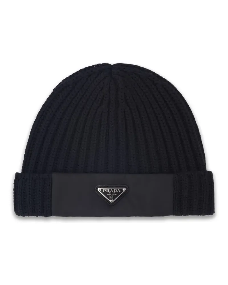 Prada wool and Re-Nylon beanie - Schwarz Schwarz