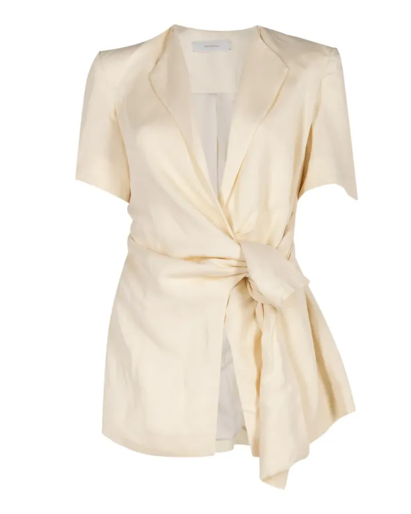 Faithfull The Brand Ida knot blouse - Nude Nude