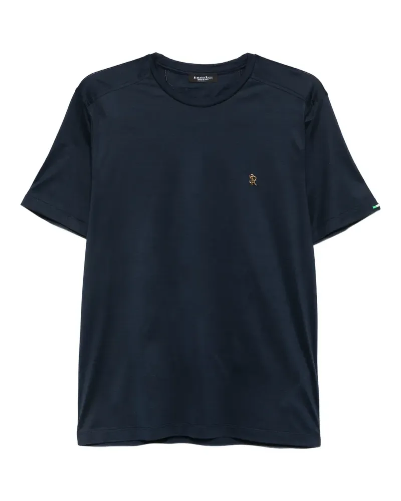 Stefano Ricci logo-plaque T-shirt - Blau Blau