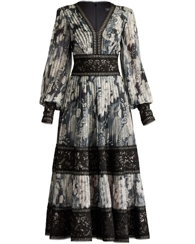Tadashi Shoji Kleid mit Blumen-Print - Nude Nude