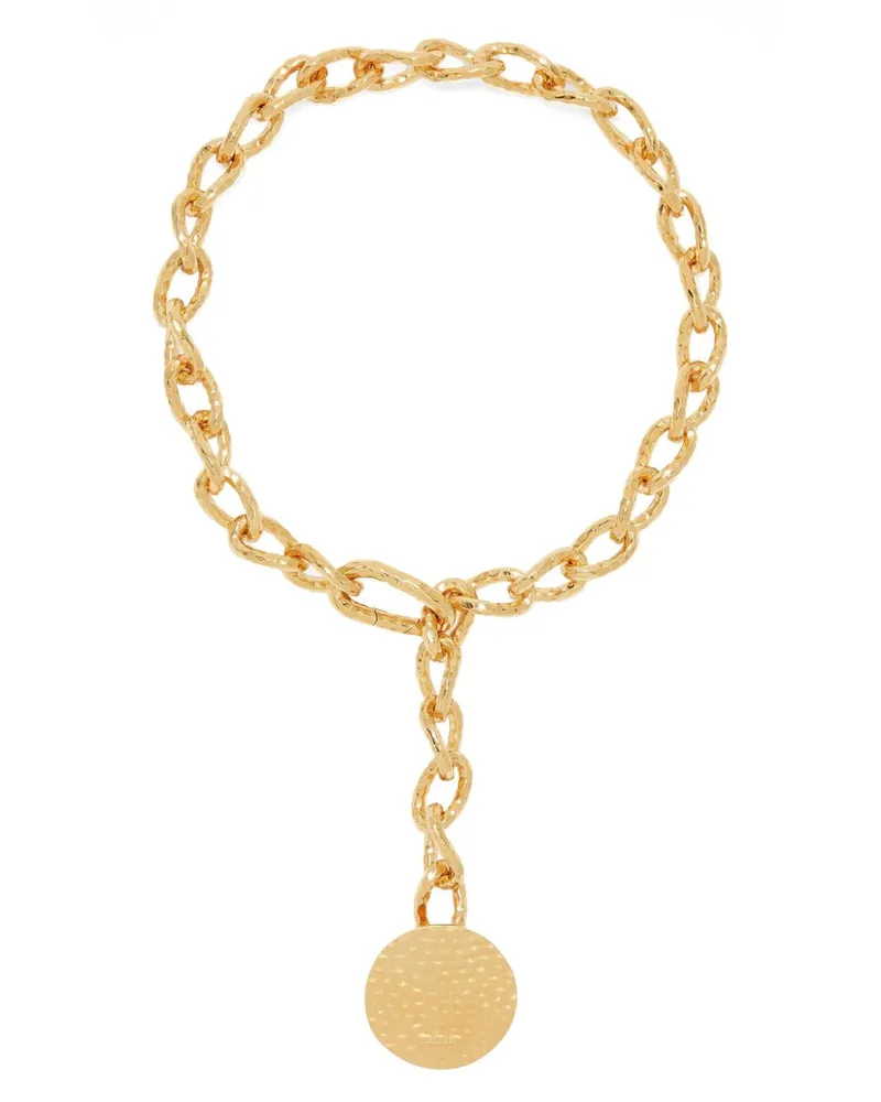 Jil Sander Halskette mit rundem Anhänger - Gold Gold