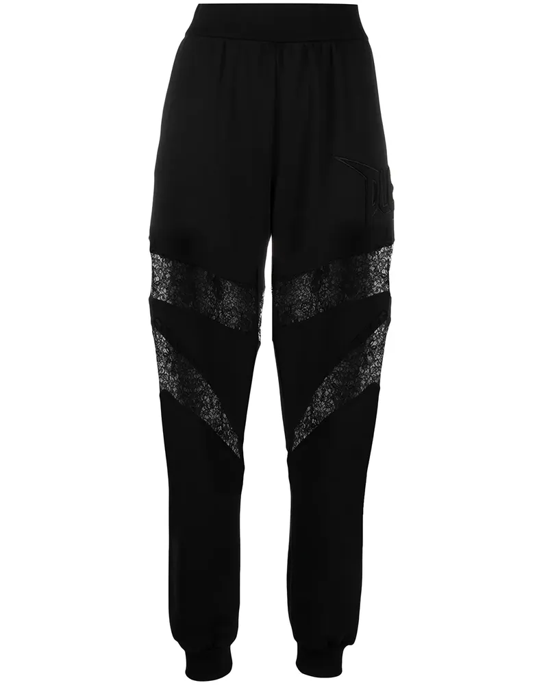 Philipp Plein Jogginghose mit Einsätzen - Schwarz Schwarz
