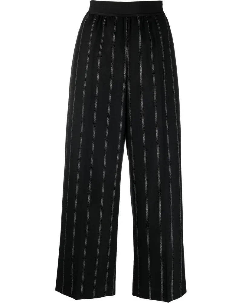 Stella McCartney Cropped-Hose mit Ziernaht - Schwarz Schwarz