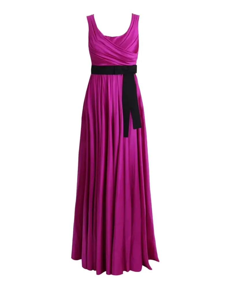 Dolce & Gabbana Maxikleid mit Kontrastgürtel - Rosa Rosa