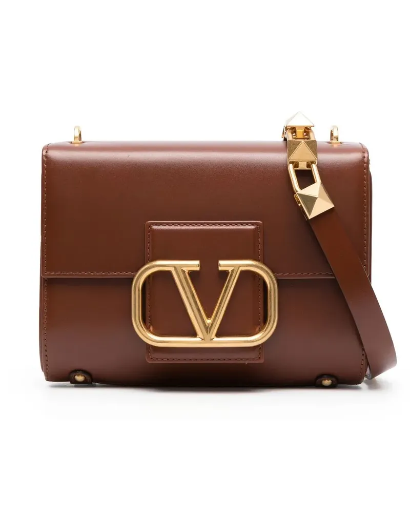Valentino Garavani Schultertasche mit Nieten - Braun Braun