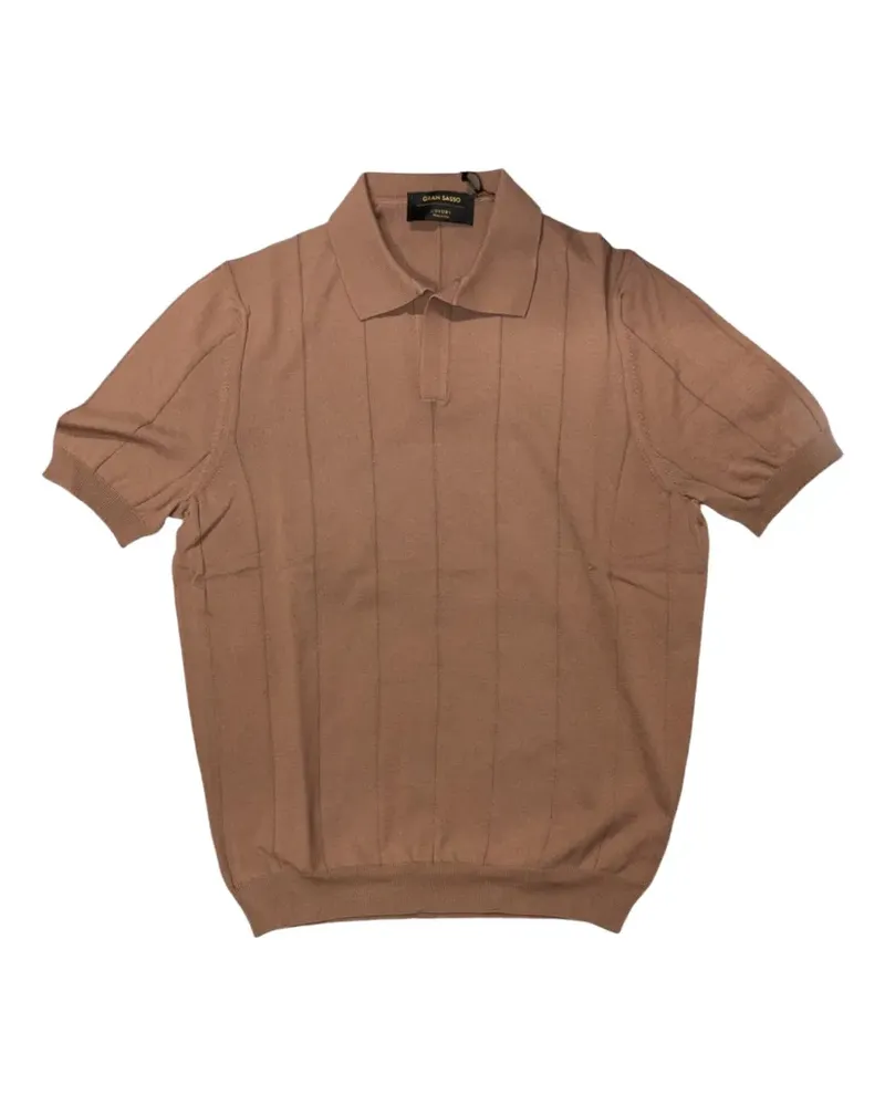 Gran Sasso Poloshirt mit kurzen Ärmeln - Braun Braun