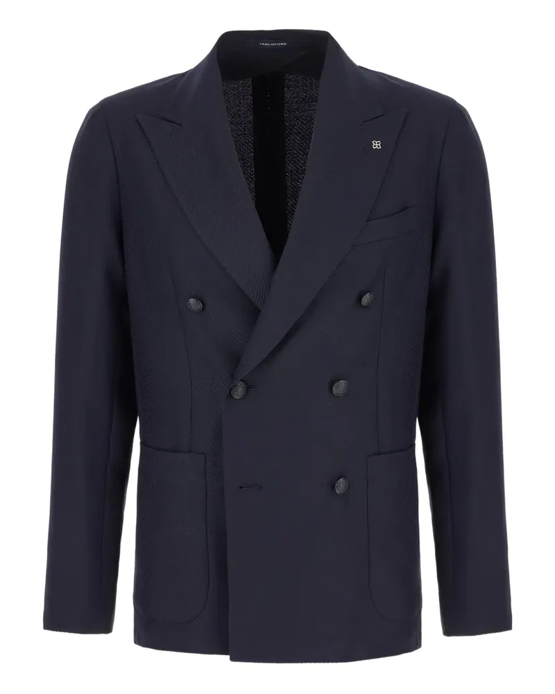 Tagliatore Doppelreihiges Sakko - Blau Blau
