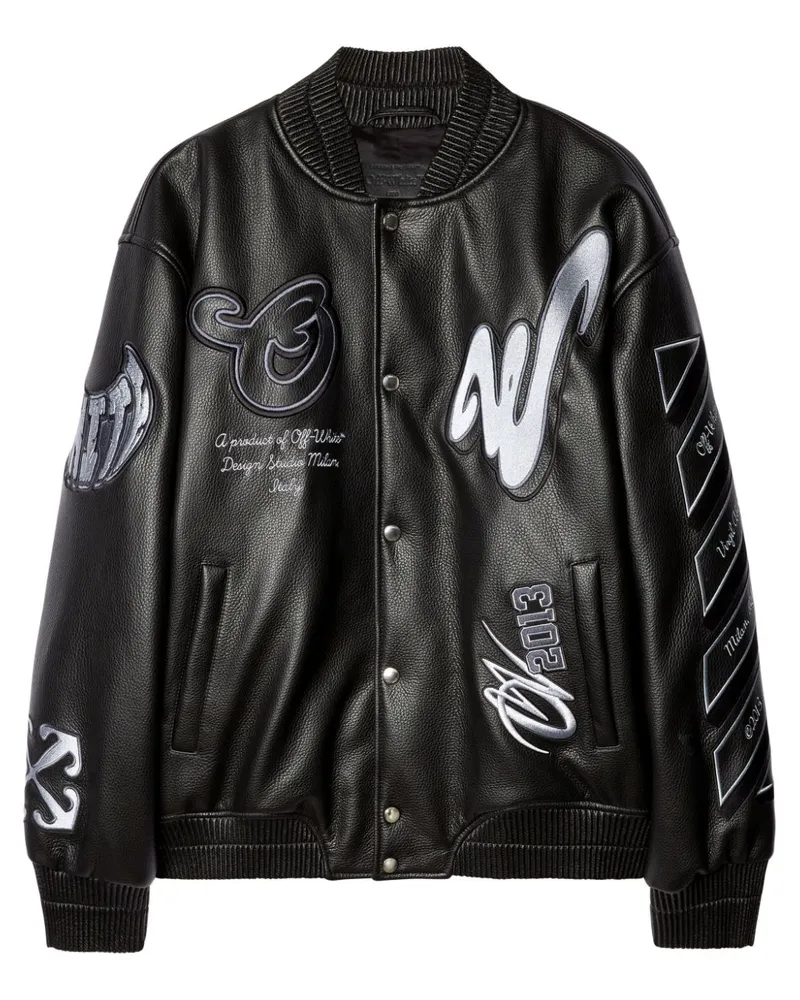 OFF-WHITE Bomberjacke im Patchwork-Look - Schwarz Schwarz