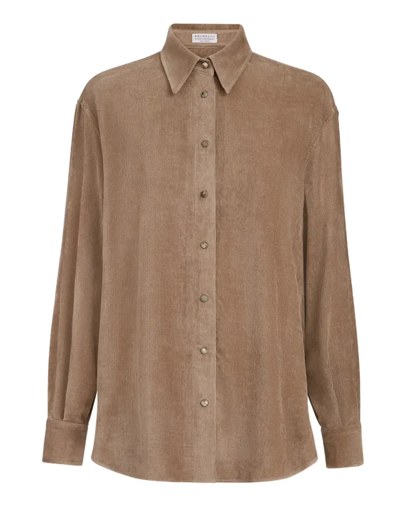 Brunello Cucinelli button-down corduroy shirt - Braun Braun