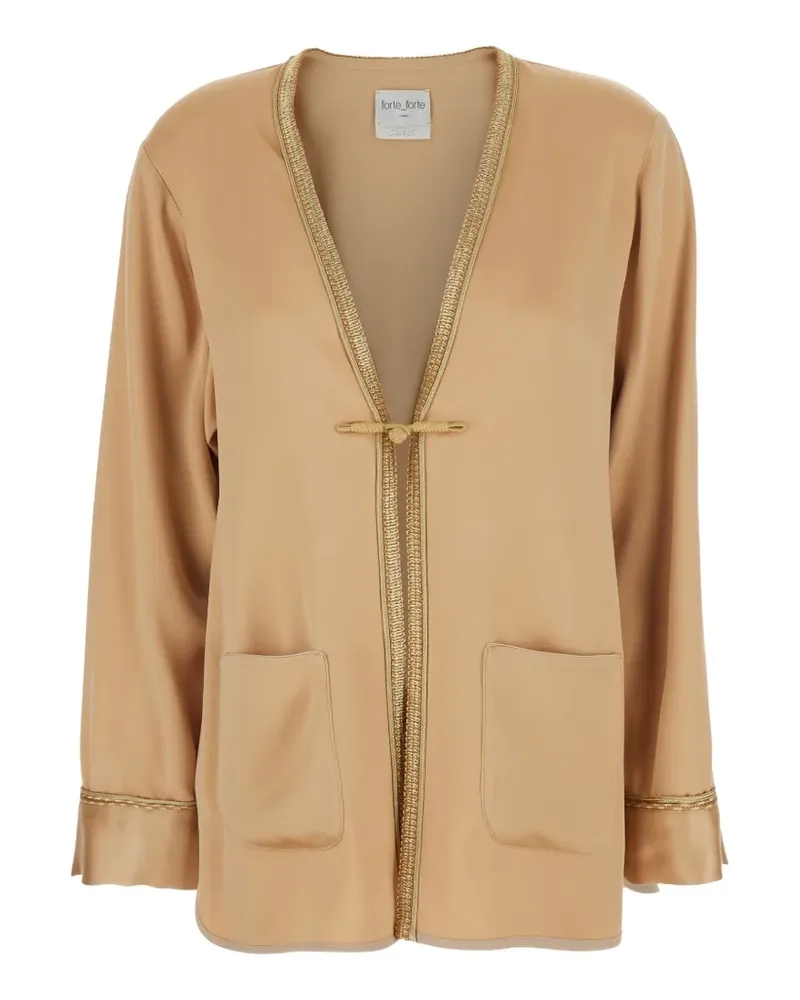 forte_forte Jacke mit Taschenbesatz - Nude Nude