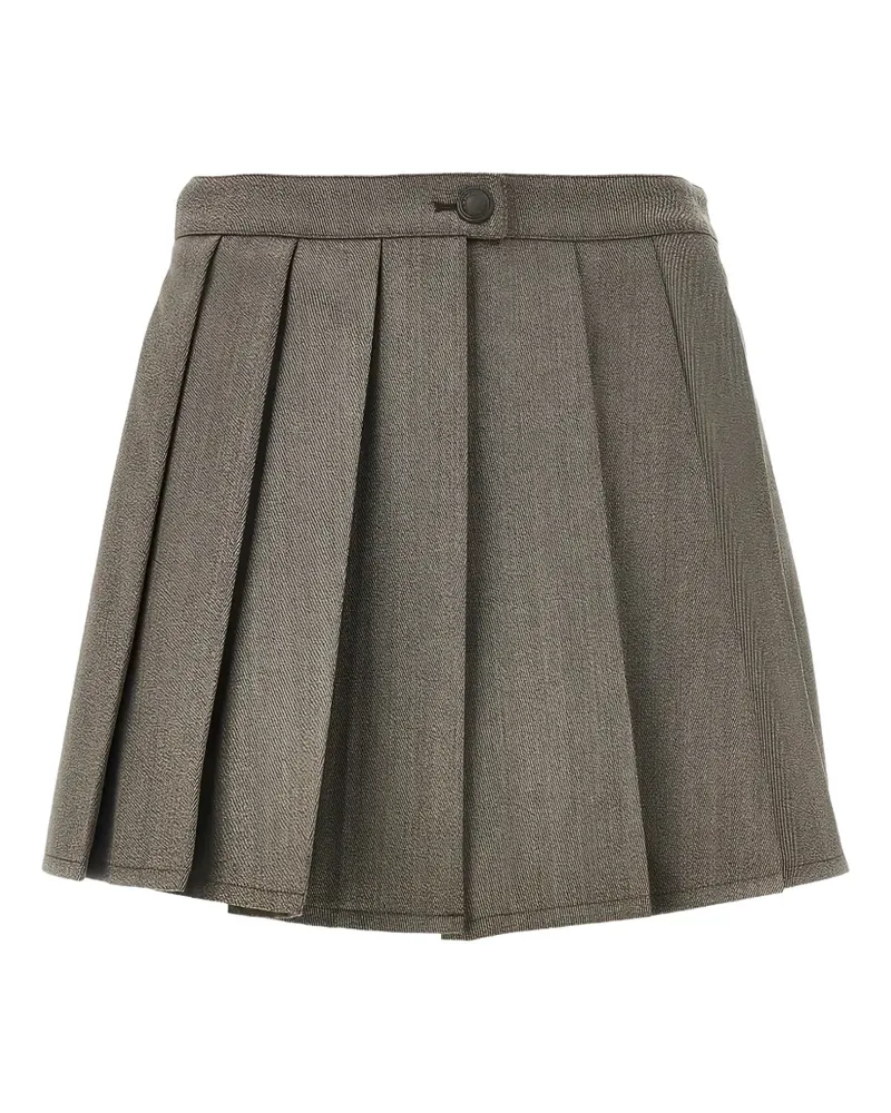 Emporio Armani pleated virgin wool shorts - Grau Grau