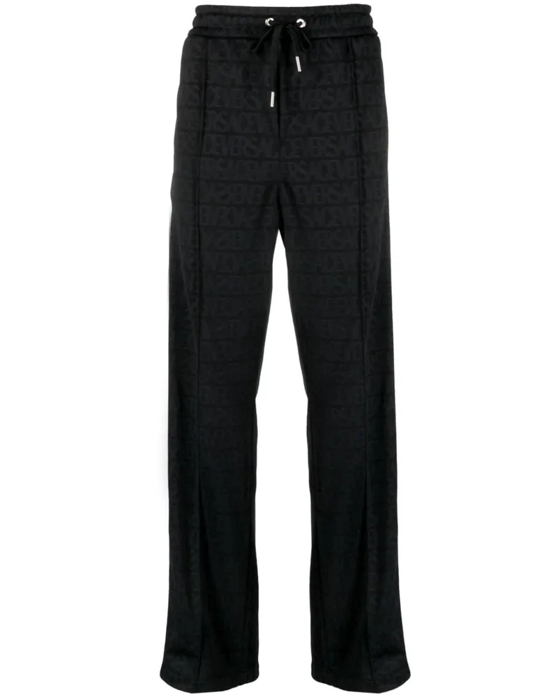 Versace Jogginghose mit  Allover-Print - Schwarz Schwarz