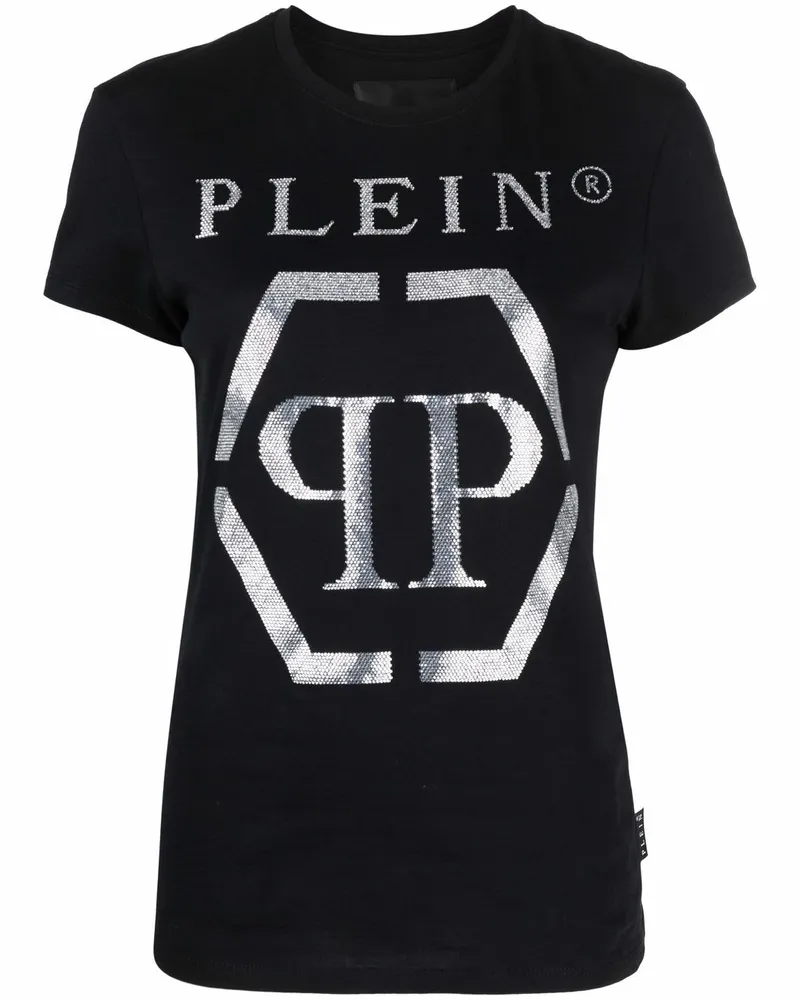 Philipp Plein T-Shirt mit Logo-Print - Schwarz Schwarz