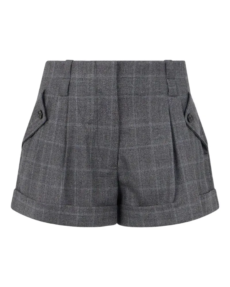 John Richmond Shorts mit Check - Grau Grau