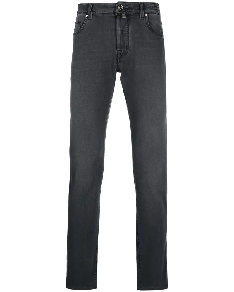 Jacob Cohën Straight-Leg-Jeans mit Einstecktuch - Grau Grau