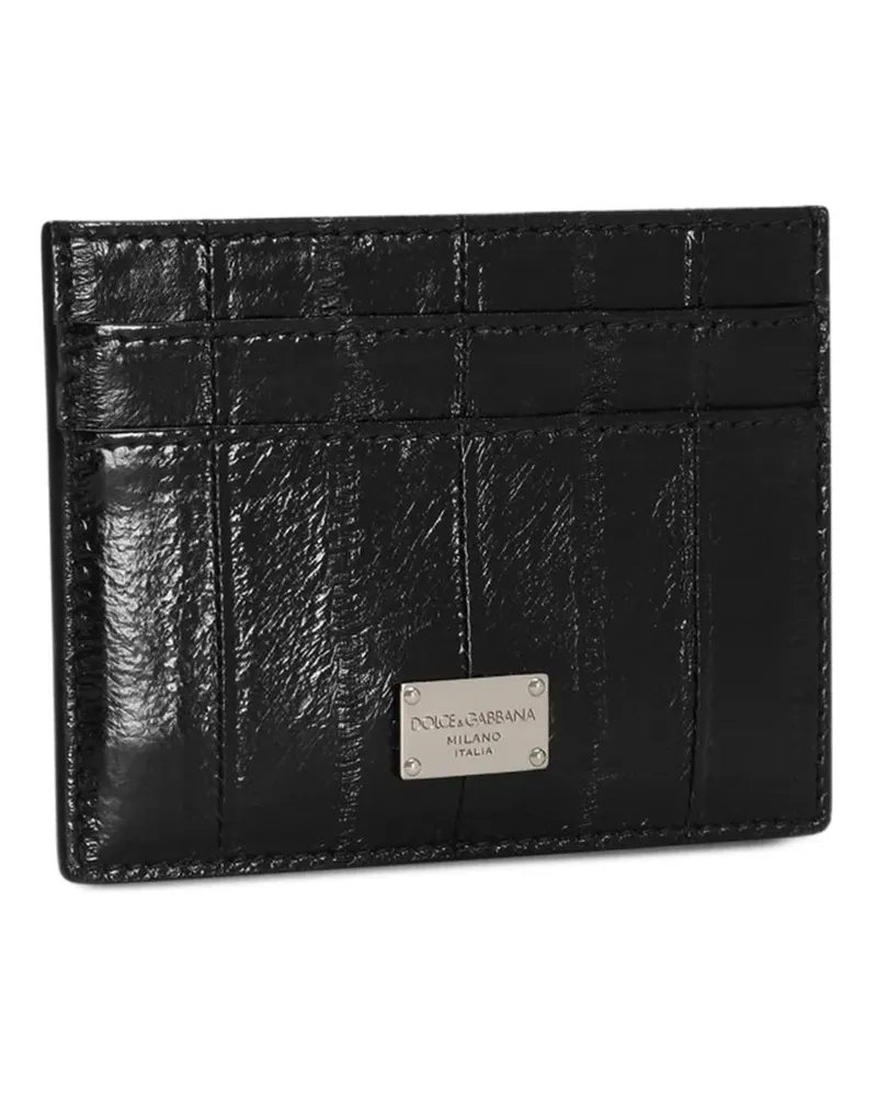 Dolce & Gabbana Kartenetui aus strukturiertem Leder - Schwarz Schwarz