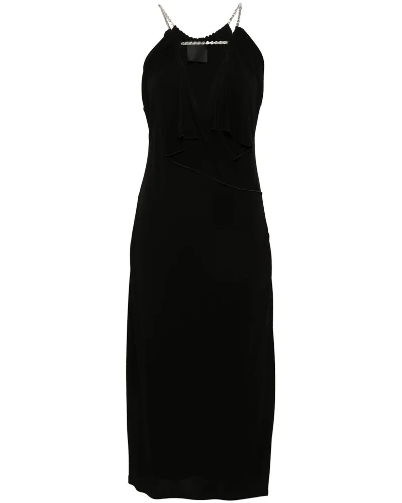 Givenchy Midikleid mit Neckholder - Schwarz Schwarz