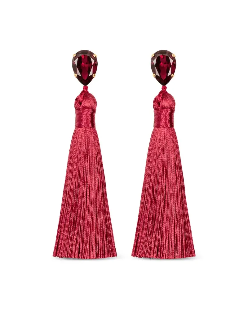 Jennifer Behr Francine Ohrringe mit Quaste - Rot Rot