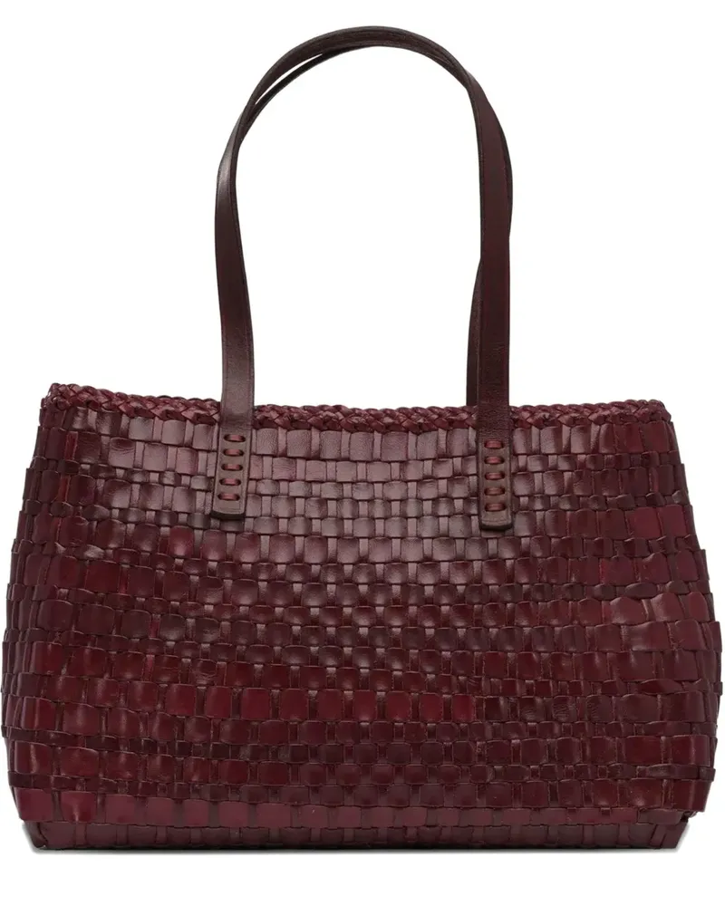 Dragon Diffusion Gewebter Salvage Tote Bag aus Kalbsleder - Braun Braun