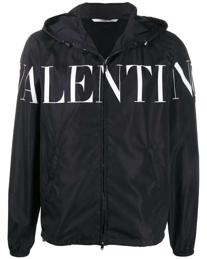 Valentino Garavani Kapuzenjacke mit Logo-Print - Schwarz Schwarz