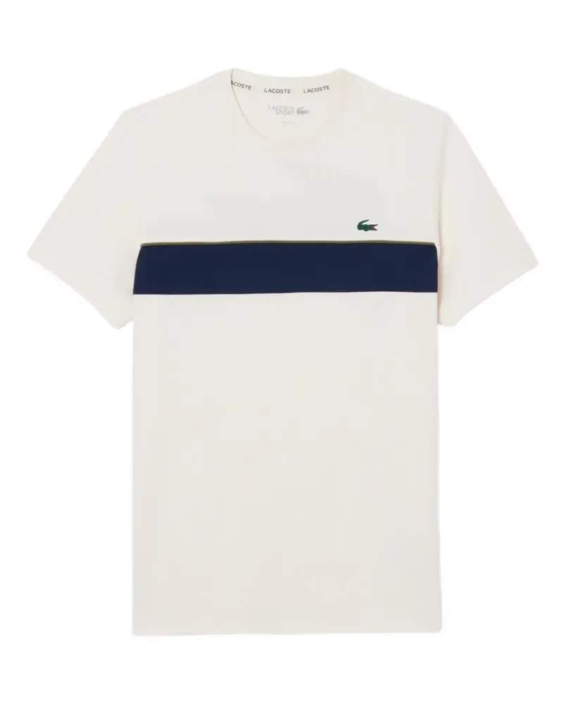 Lacoste T-Shirt in Colour-Block-Optik - Weiß Weiß