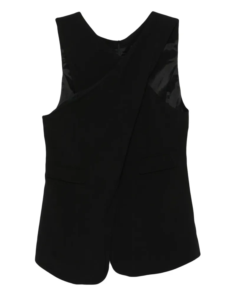 Emporio Armani Top mit gekreuzten Trägern - Schwarz Schwarz