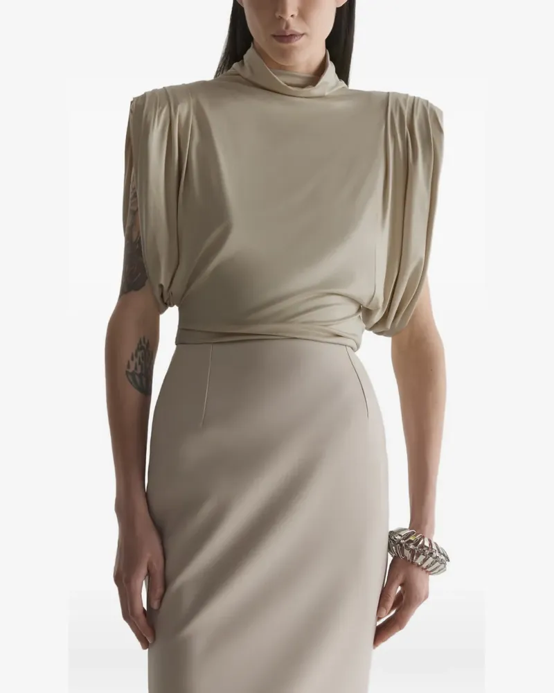 Thierry Mugler jersey blouse - Nude Nude