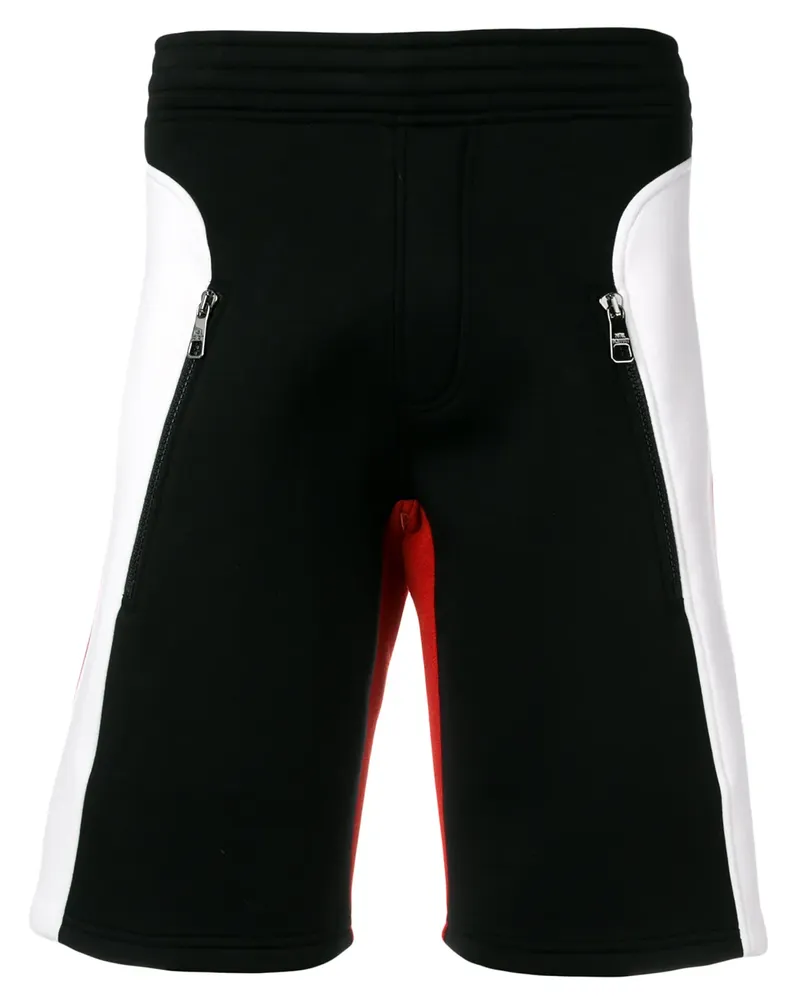Neil Barrett Shorts in Colour-Block-Optik - Schwarz Schwarz