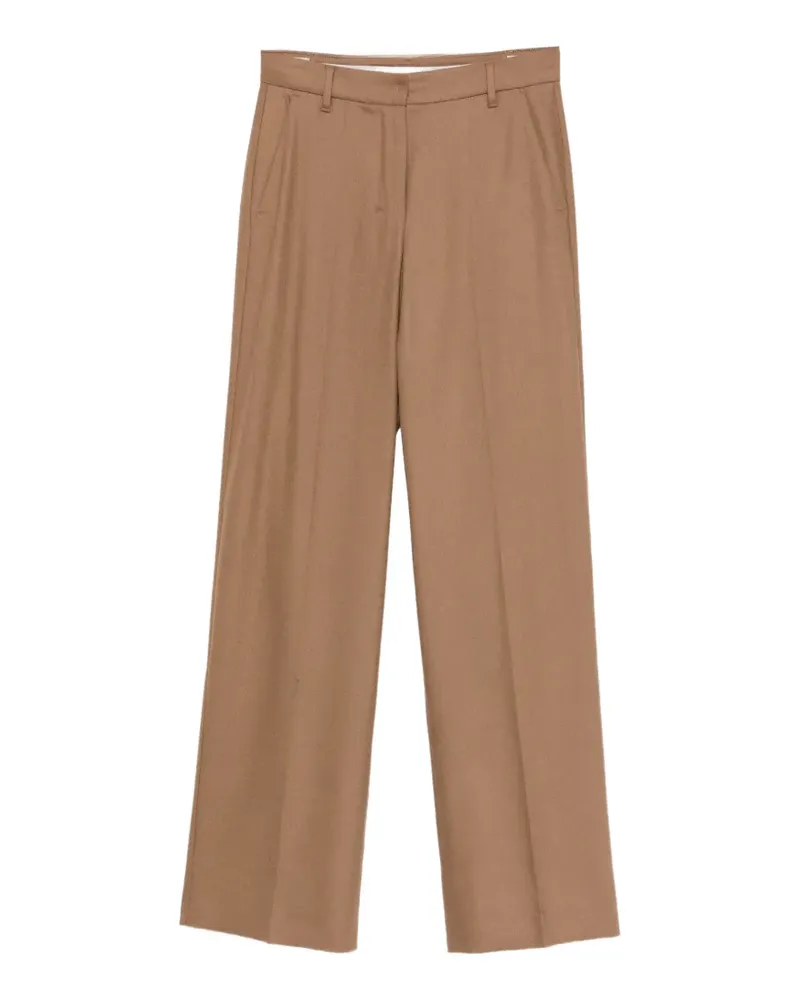 Max Mara Gerade Hose mit Bügelfalten - Nude Nude