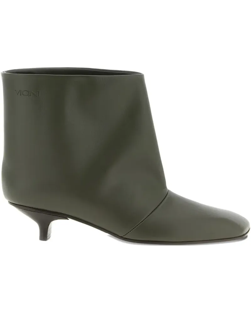 Vicini 30mm Cizin square-toe leather ankle boots - Grün Grün