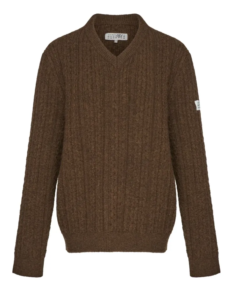 Maison Margiela Pullover mit V-Ausschnitt - Braun Braun