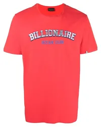 Billionaire T-Shirt mit Logo-Print Rot