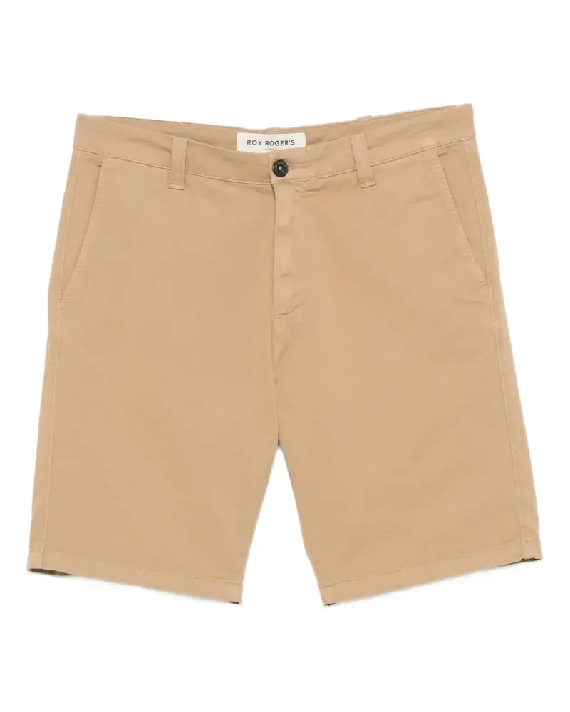 Roy Roger's logo-patch chino shorts - Nude Nude