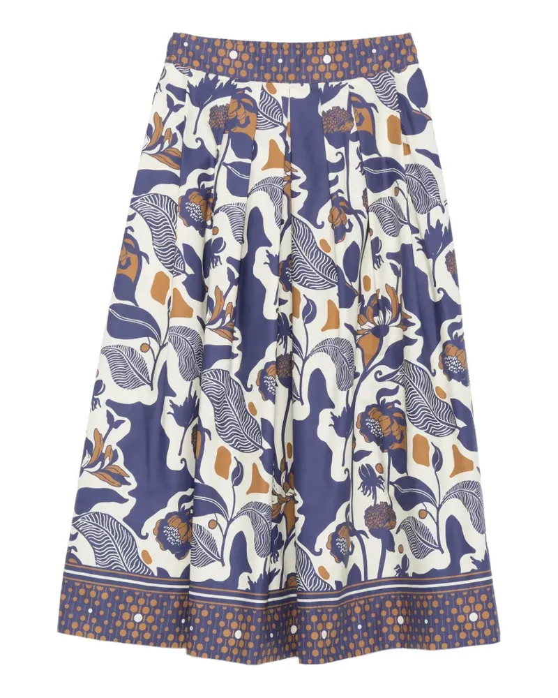 Clips floral-print midi skirt - Nude Nude