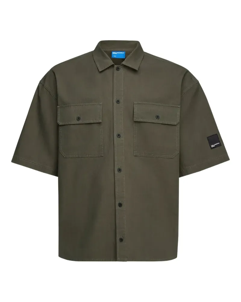 Karl Lagerfeld Utility-Hemd mit Logo - Grün Grün